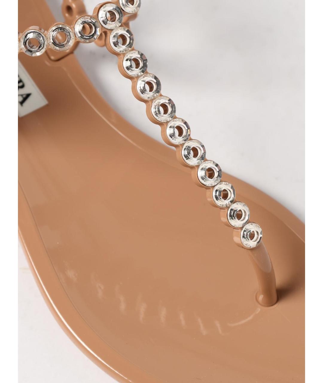 FERRAGAMO Коричневые босоножки, фото 4