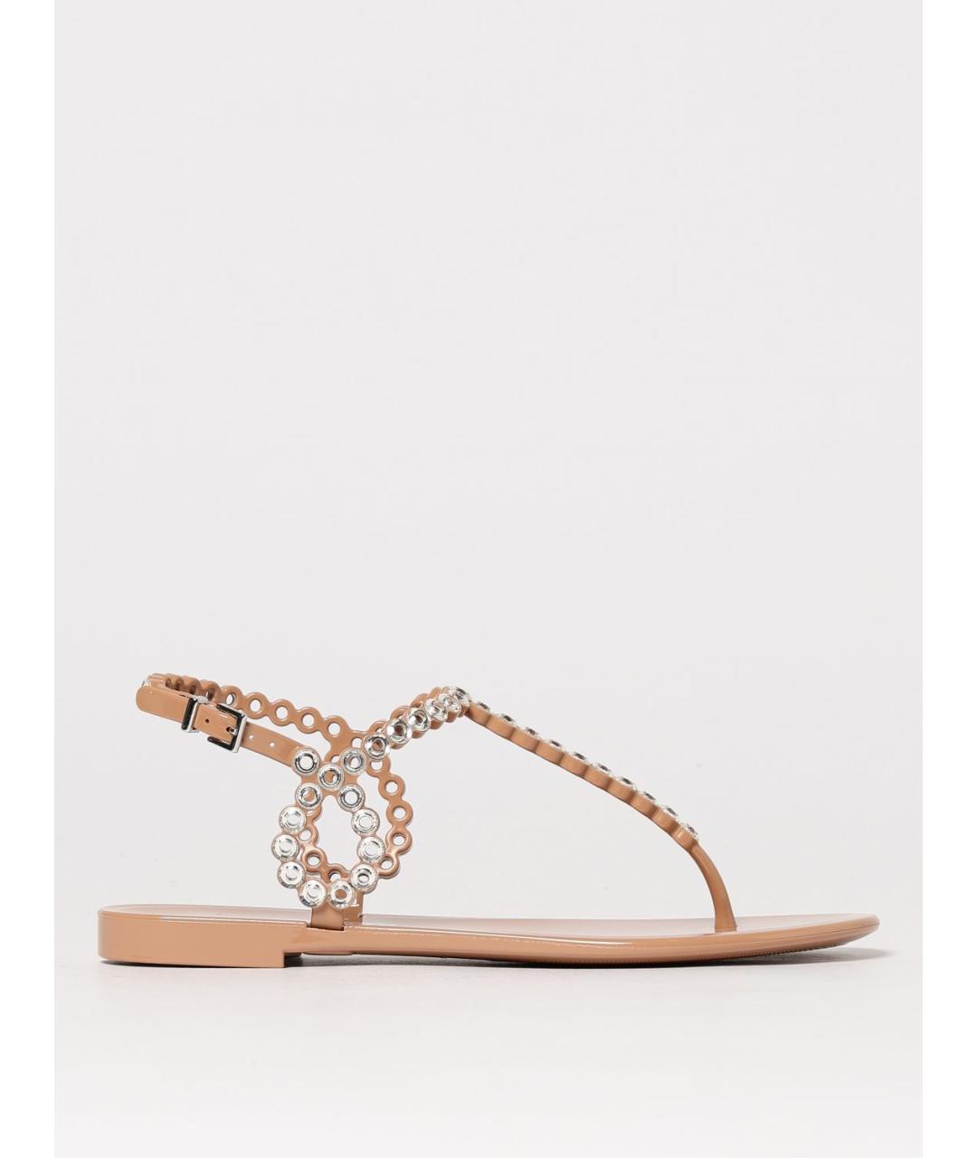 FERRAGAMO Коричневые босоножки, фото 5