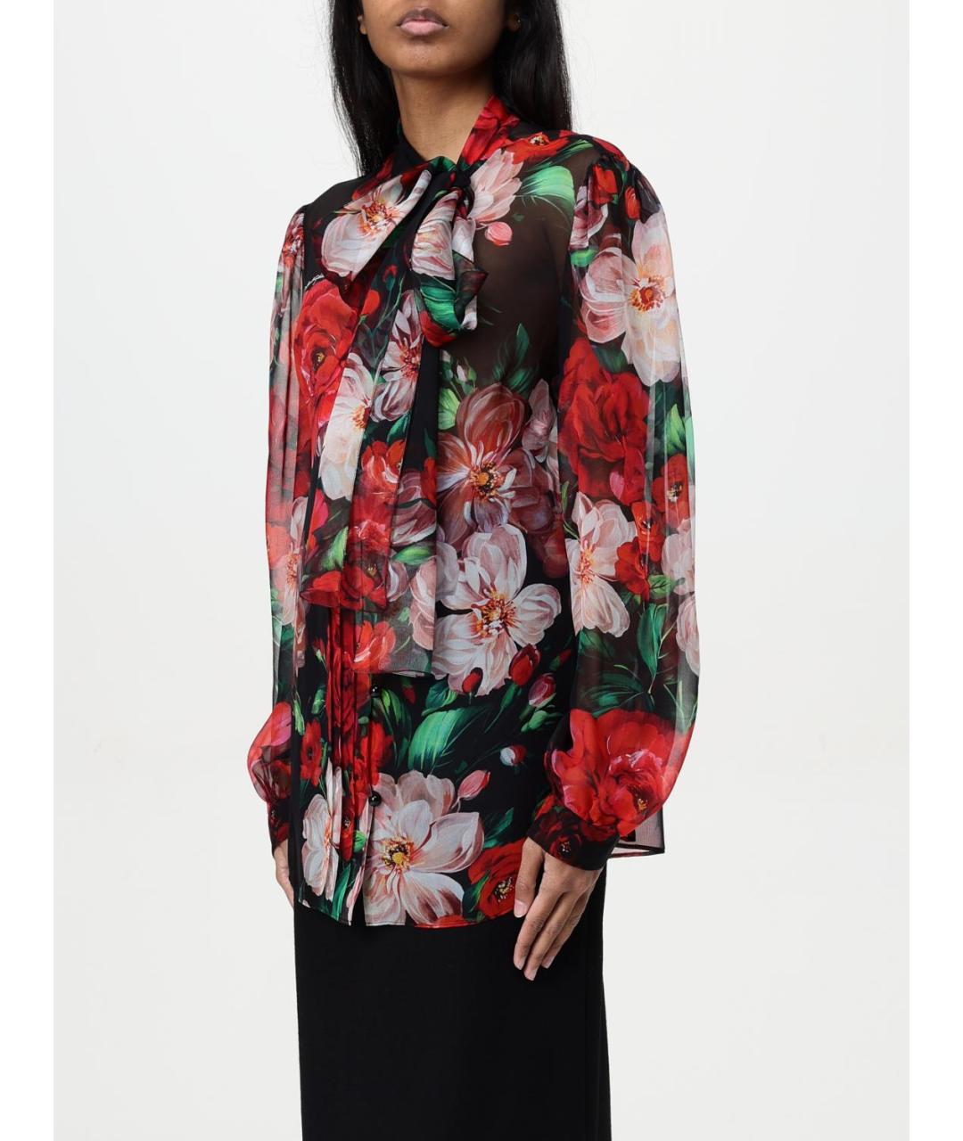DOLCE&GABBANA Мульти шелковая блузы, фото 5