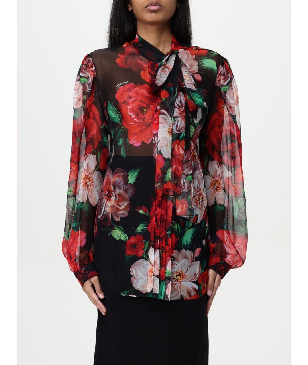 DOLCE&GABBANA Мульти шелковая блузы, фото 2