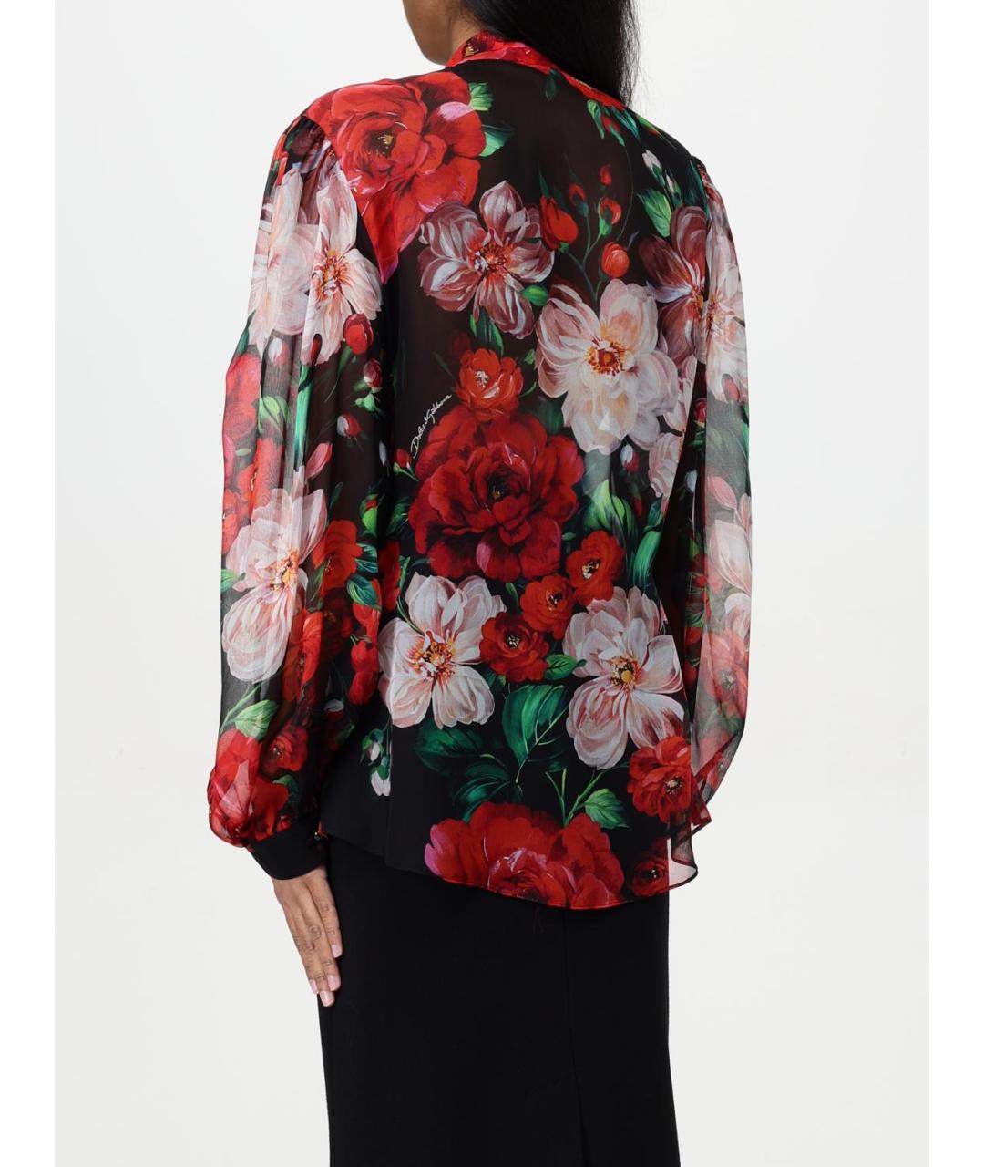 DOLCE&GABBANA Мульти шелковая блузы, фото 4