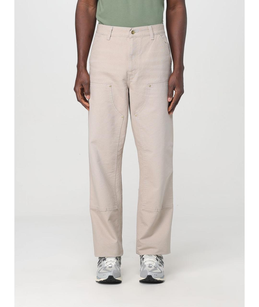 CARHARTT WIP Бежевые хлопковые повседневные брюки, фото 2