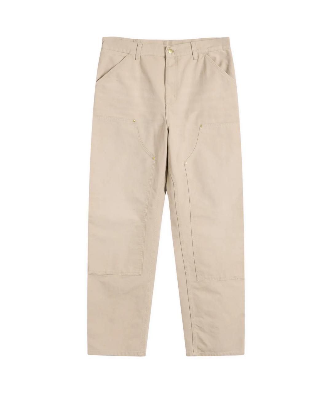 CARHARTT WIP Бежевые хлопковые повседневные брюки, фото 1
