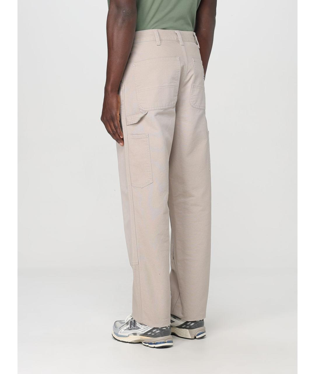 CARHARTT WIP Бежевые хлопковые повседневные брюки, фото 3