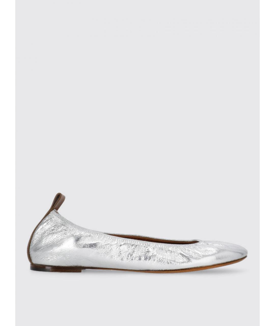 LANVIN Серебряные балетки, фото 5