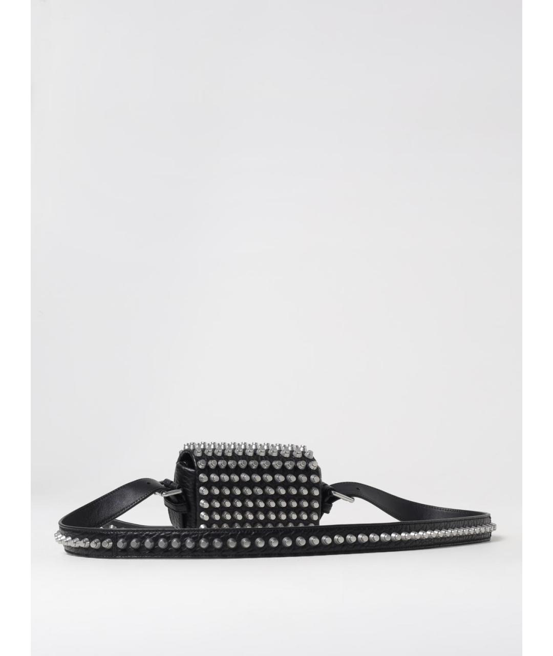 ALEXANDER WANG Черная кожаная сумка через плечо, фото 3