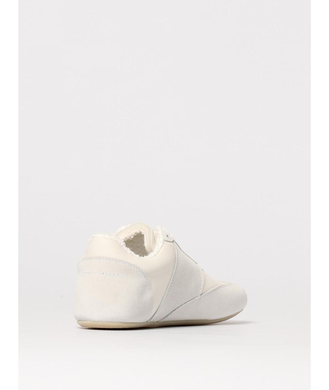 MM6 MAISON MARGIELA Бежевые кожаные кроссовки, фото 3