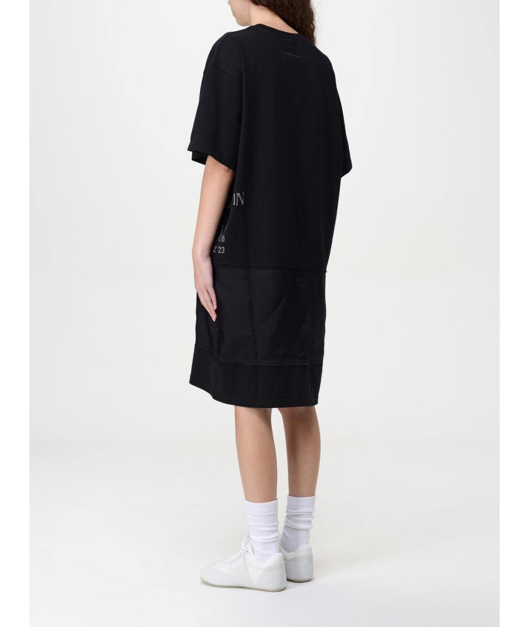 MAISON MARGIELA Черное хлопковое повседневное платье, фото 4