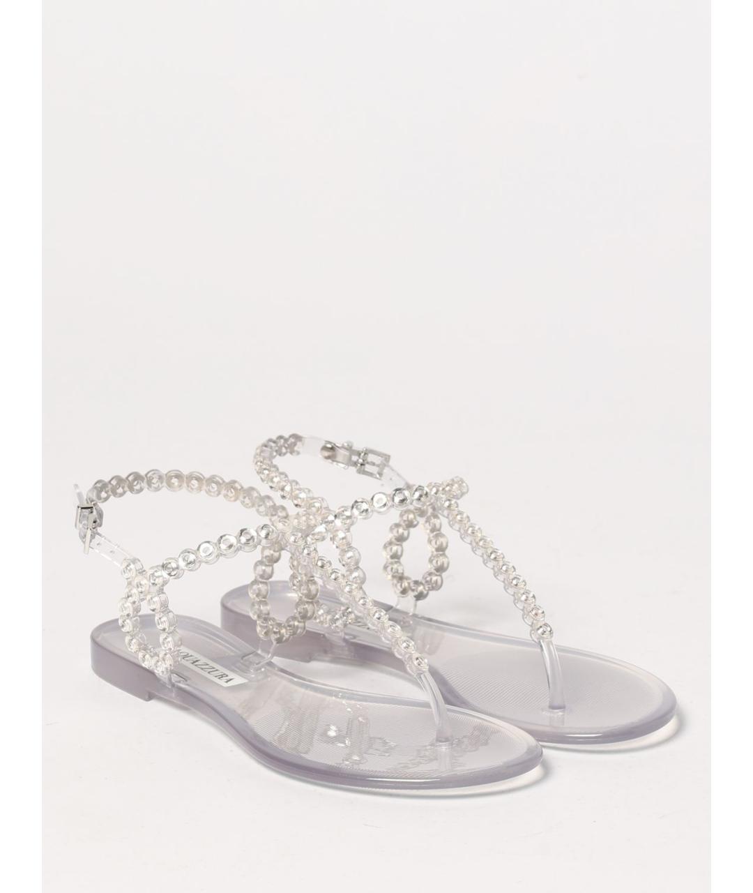 AQUAZZURA Серебряные сандалии, фото 2