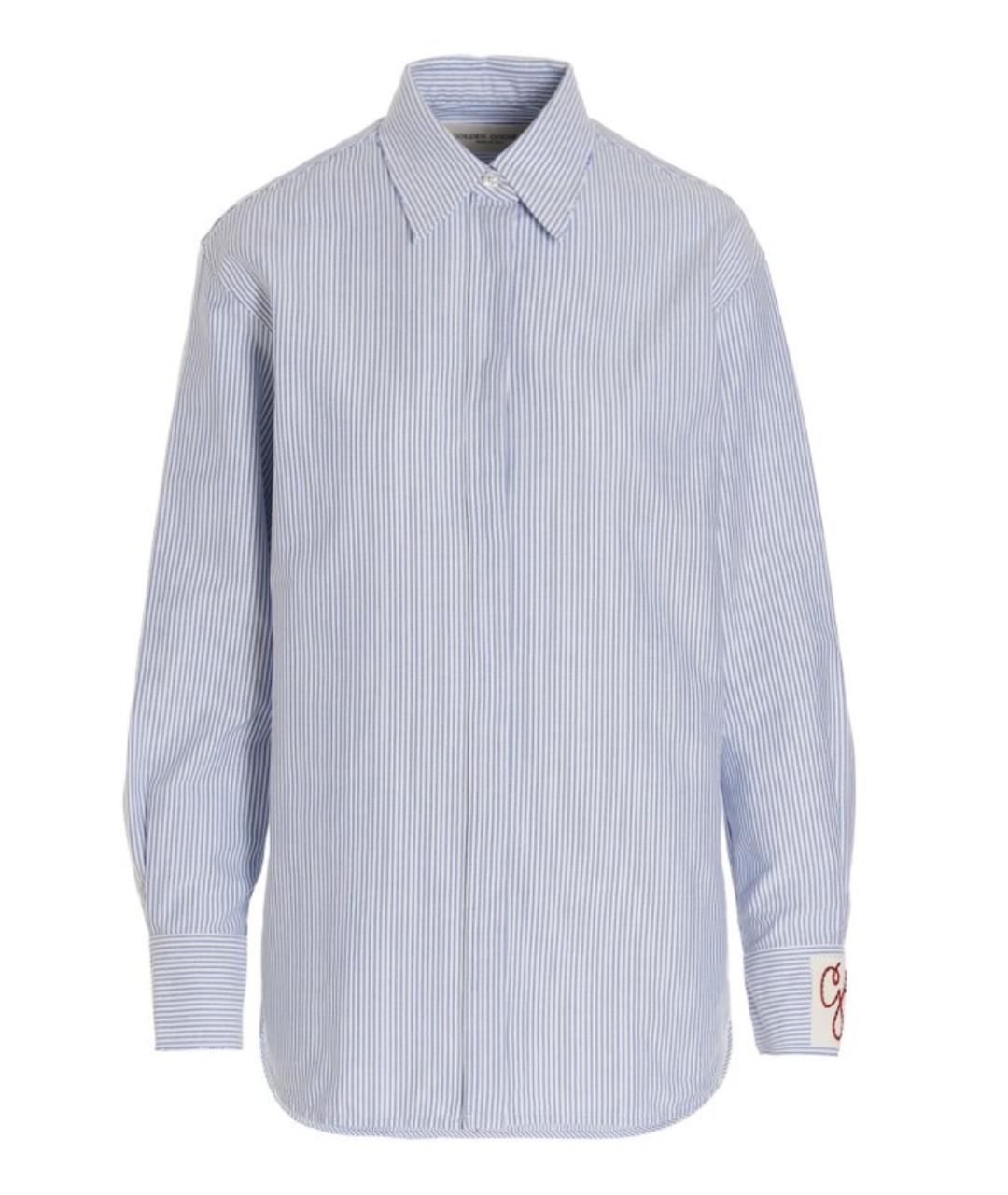 GOLDEN GOOSE DELUXE BRAND Синяя хлопковая рубашка, фото 1