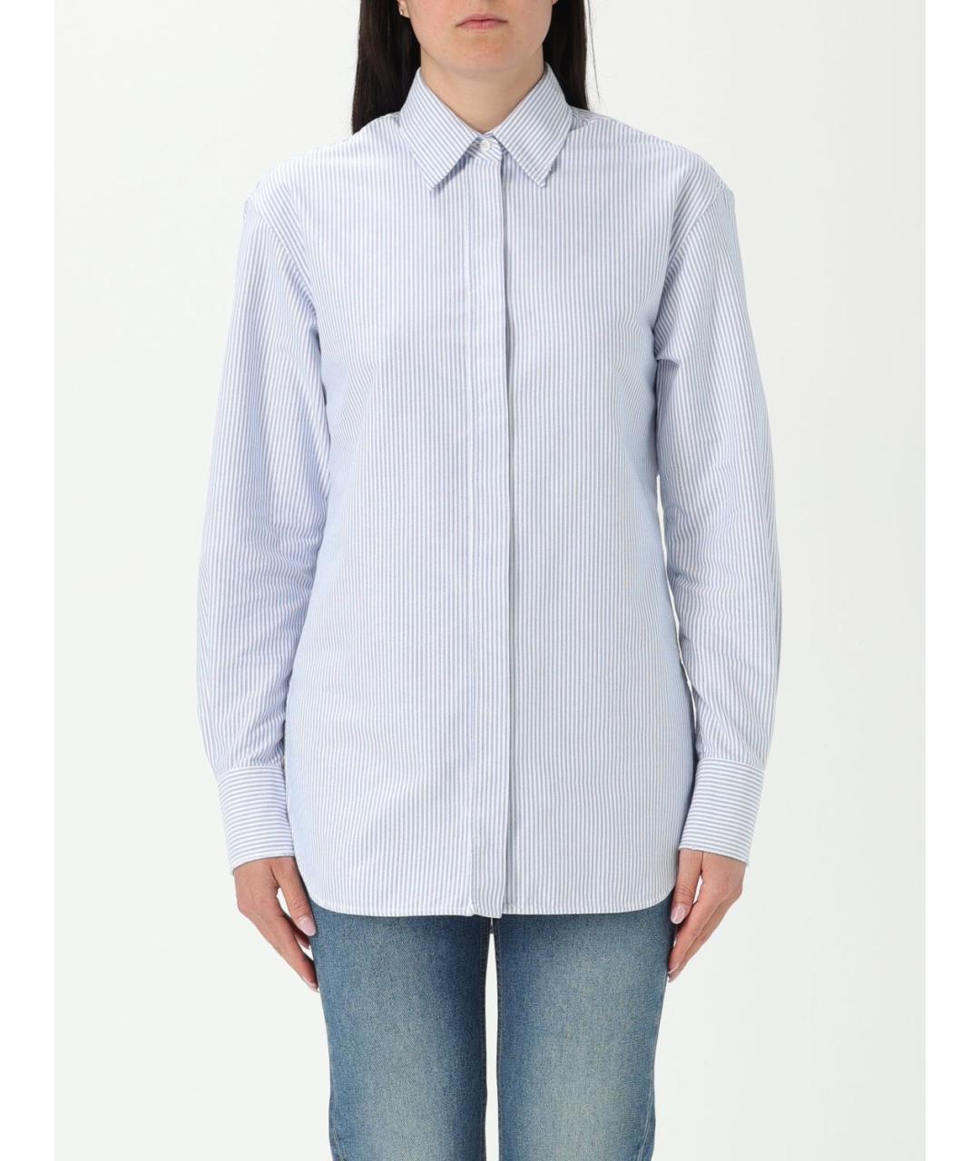 GOLDEN GOOSE DELUXE BRAND Синяя хлопковая рубашка, фото 2