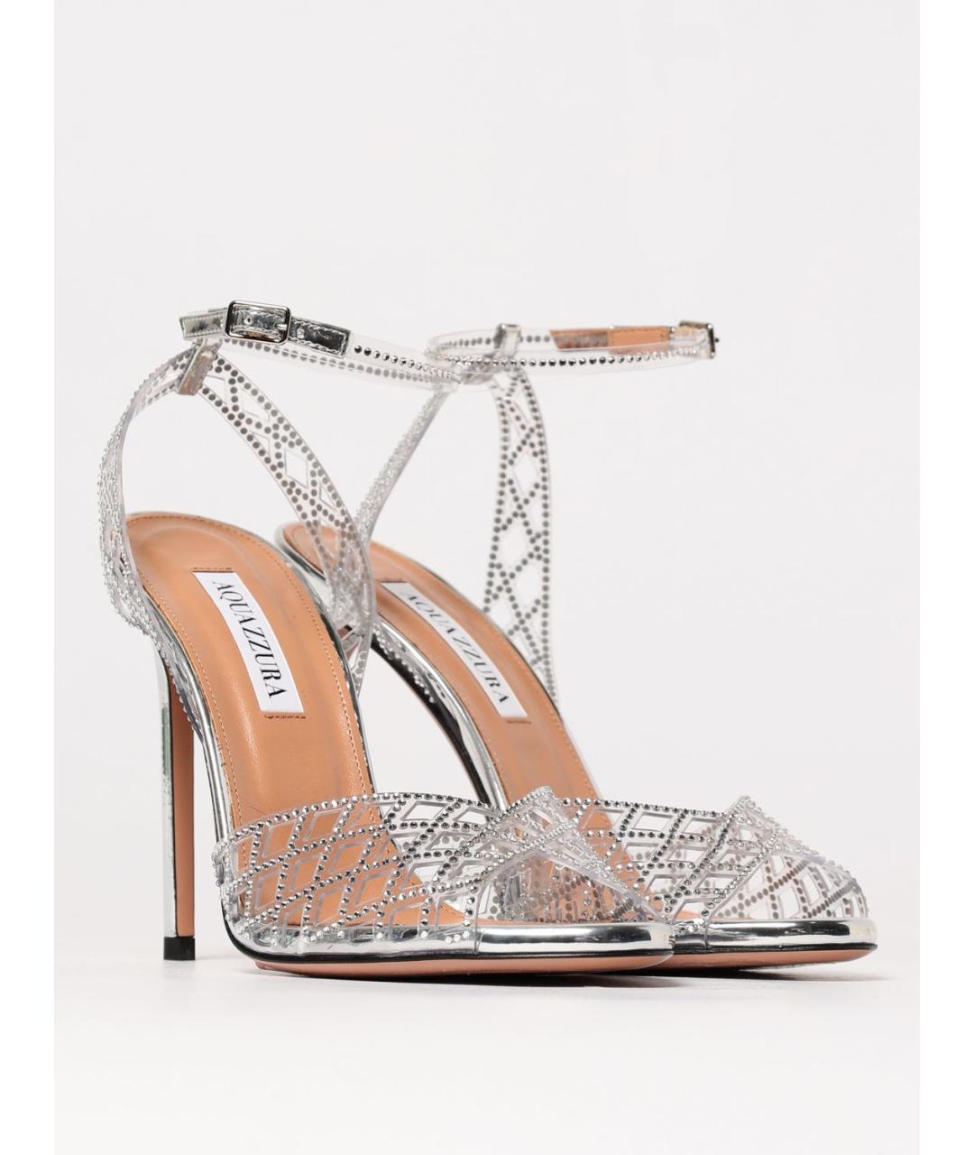AQUAZZURA Серебряные босоножки, фото 2