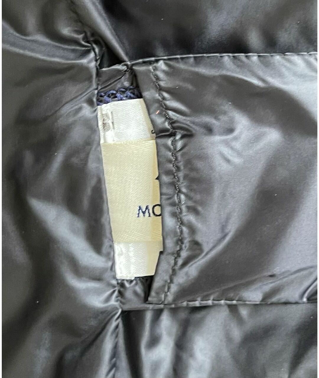 MONCLER Темно-синяя полиэстеровая куртка, фото 7