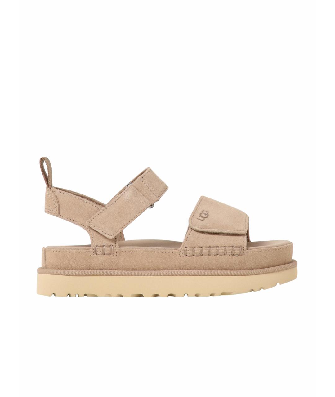 UGG AUSTRALIA Бежевые нубуковые сандалии, фото 1