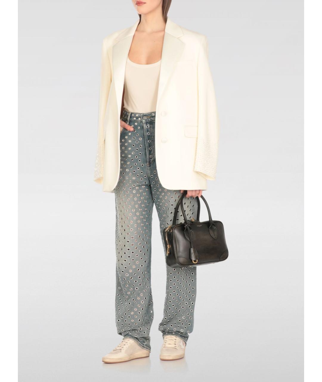 GOLDEN GOOSE DELUXE BRAND Синие прямые джинсы, фото 3