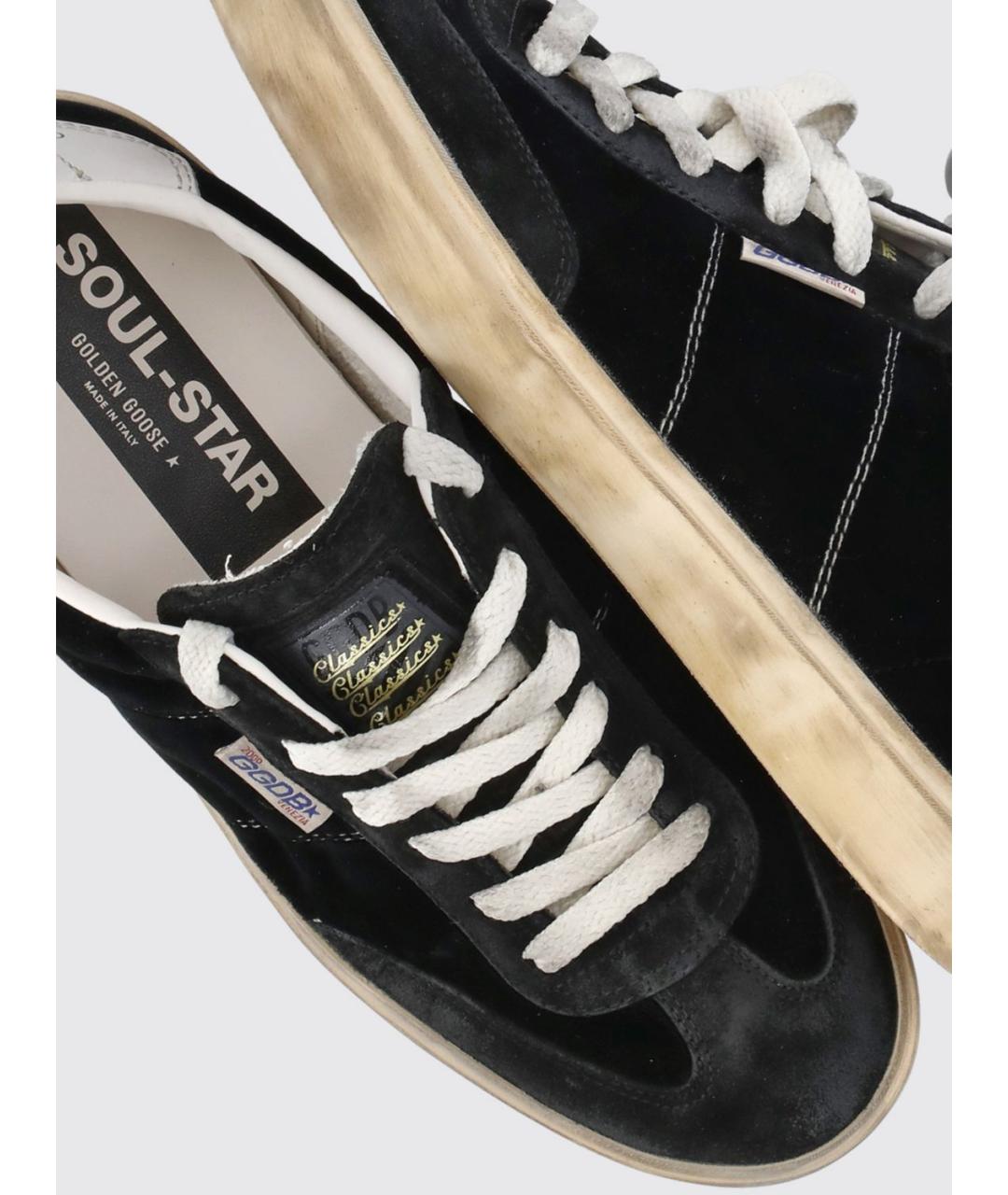 GOLDEN GOOSE DELUXE BRAND Черные кожаные кеды, фото 4