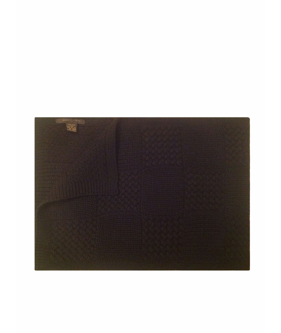 LOUIS VUITTON PRE-OWNED Черный шерстяной шарф, фото 1