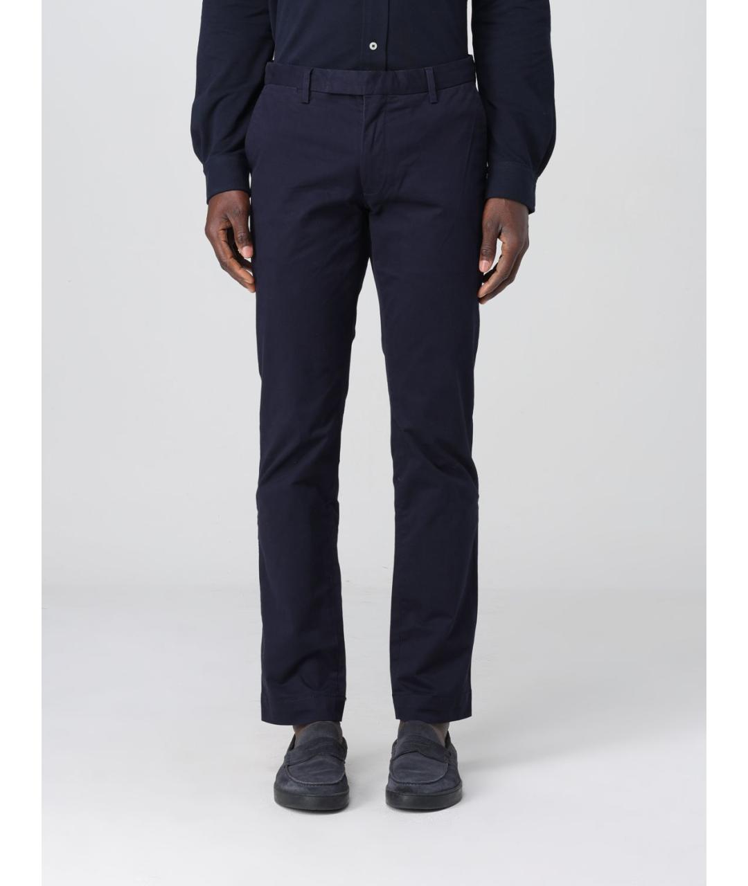 POLO RALPH LAUREN Темно-синие хлопковые повседневные брюки, фото 2