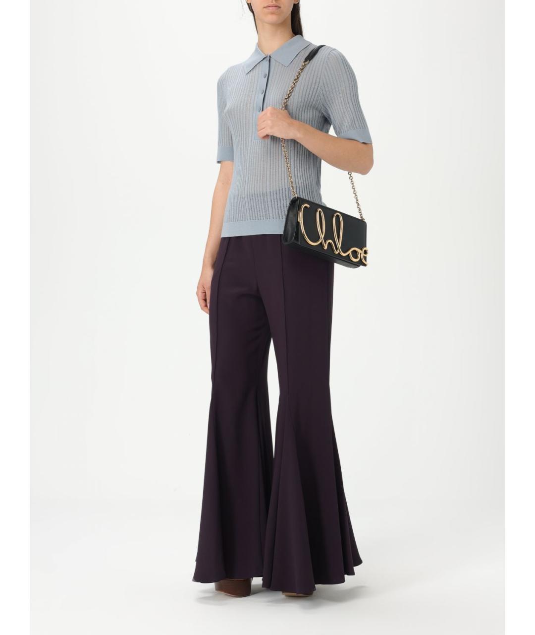CHLOE Фиолетовые брюки широкие, фото 3