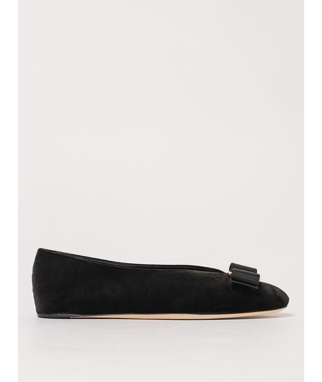 FERRAGAMO Черные балетки, фото 5