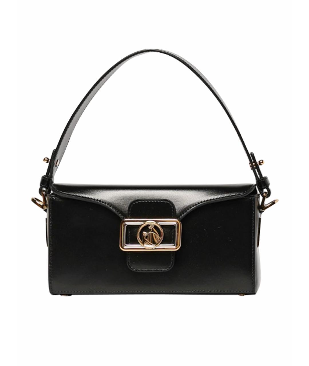LANVIN Черная кожаная сумка с короткими ручками, фото 1