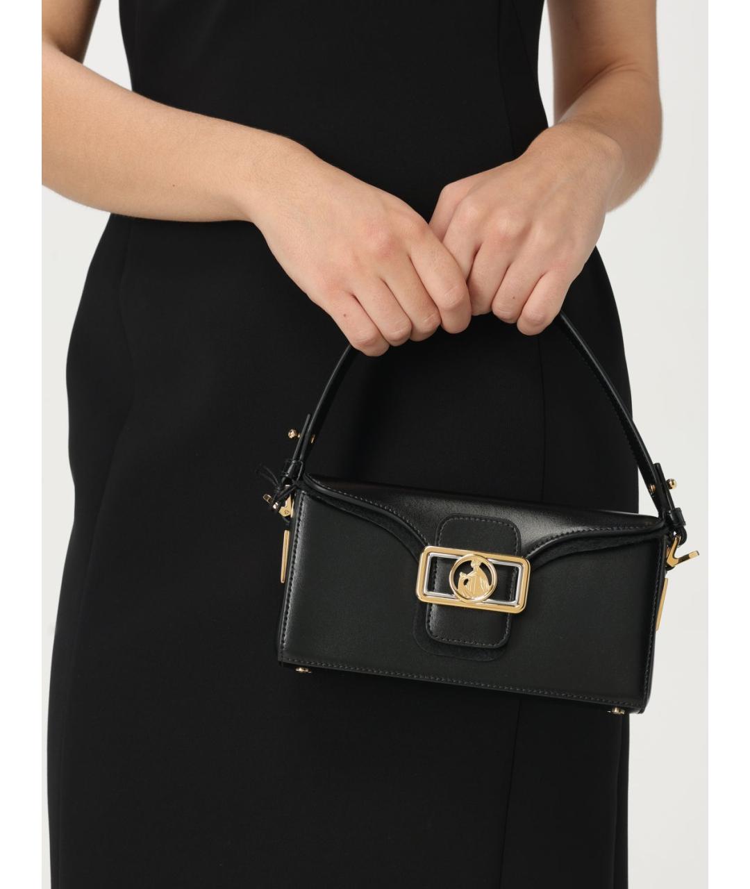 LANVIN Черная кожаная сумка с короткими ручками, фото 2