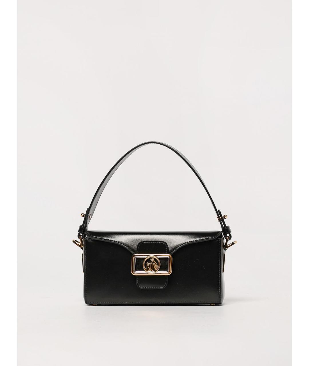 LANVIN Черная кожаная сумка с короткими ручками, фото 6
