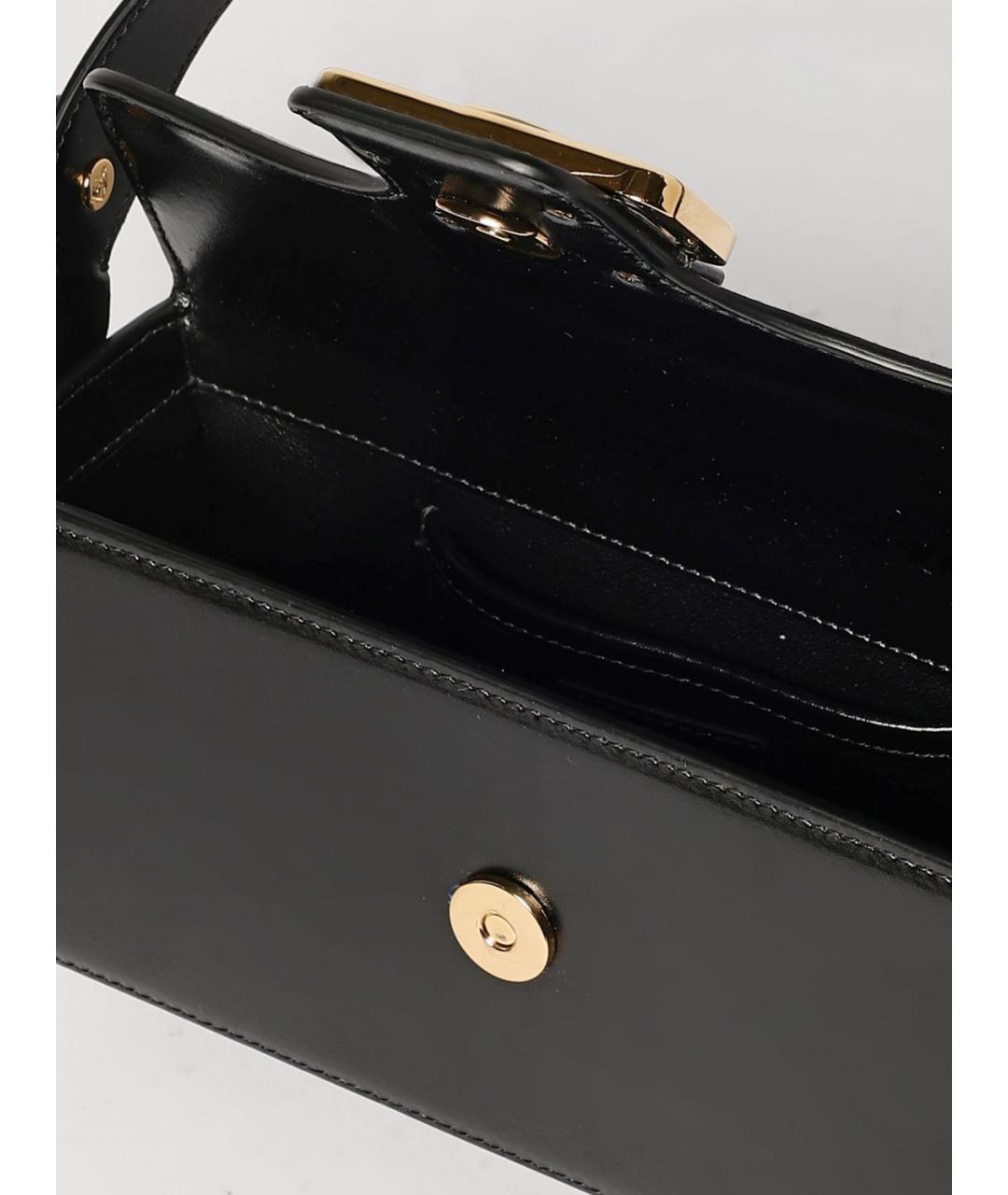 LANVIN Черная кожаная сумка с короткими ручками, фото 5