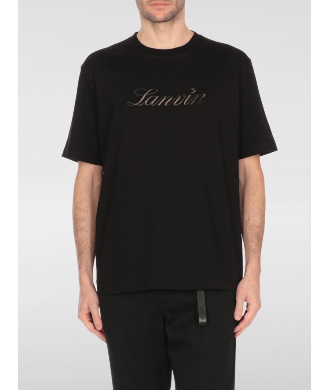 LANVIN Черная футболка, фото 2