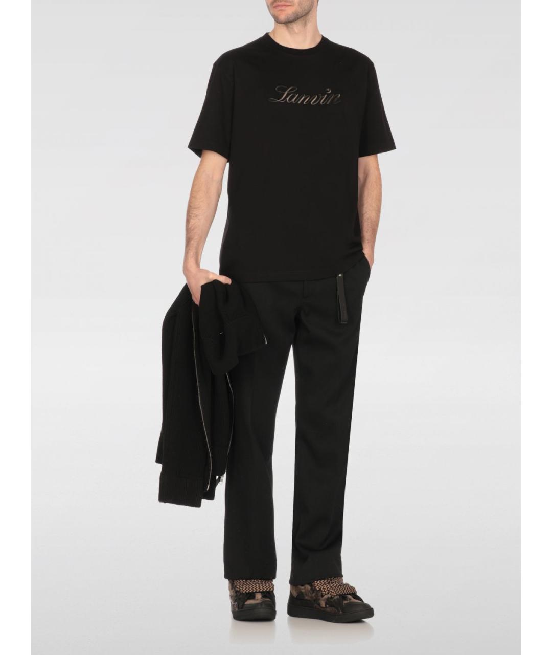 LANVIN Черная футболка, фото 3