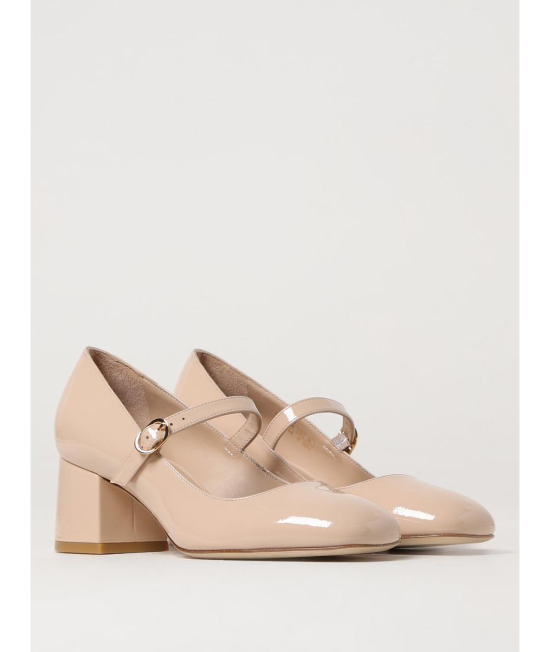 STUART WEITZMAN Бежевые кожаные туфли, фото 2