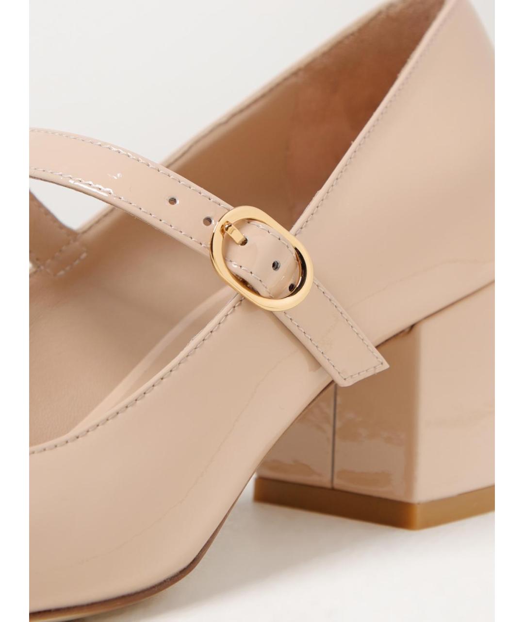STUART WEITZMAN Бежевые кожаные туфли, фото 4