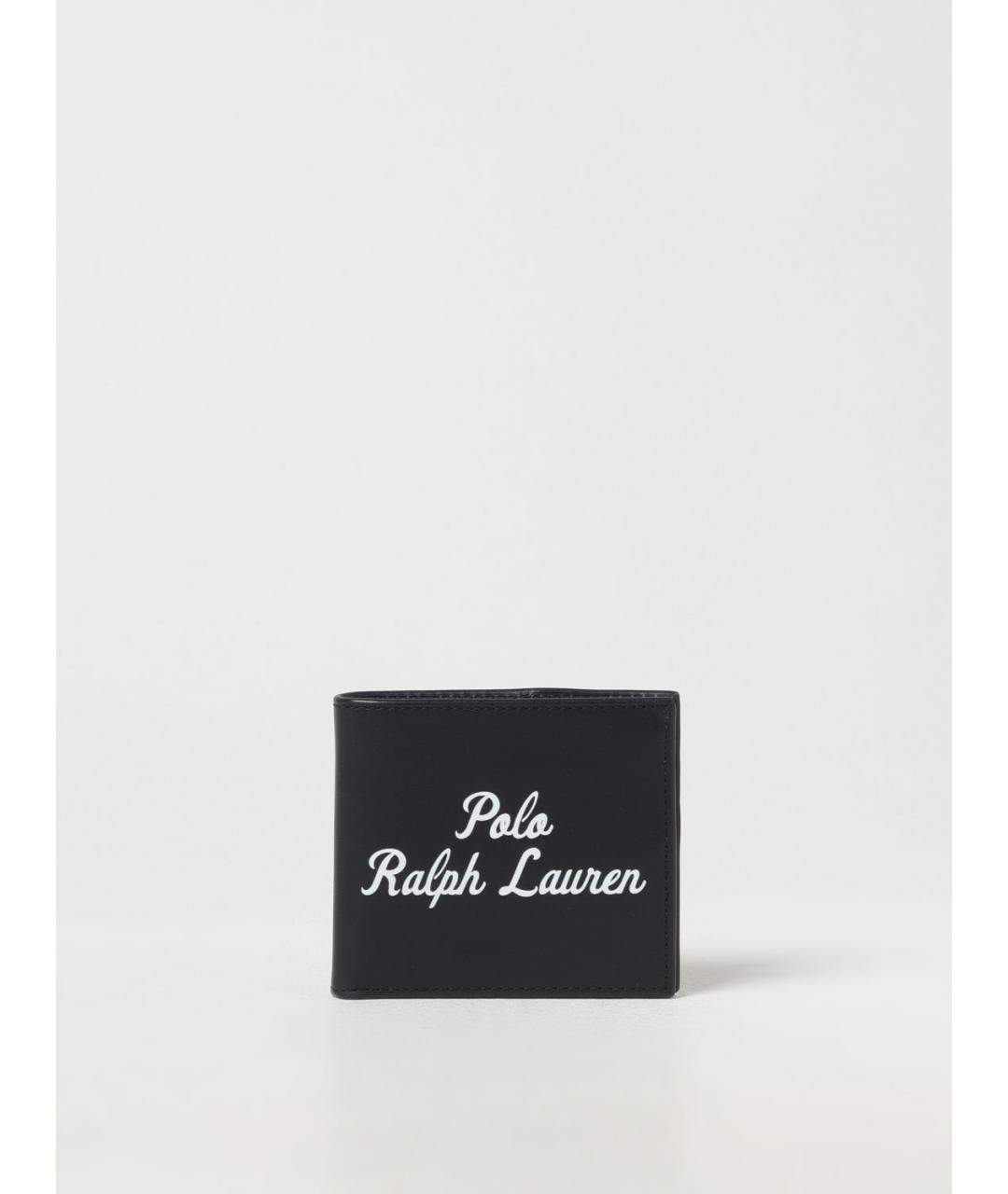 POLO RALPH LAUREN Черный кожаный кошелек, фото 4