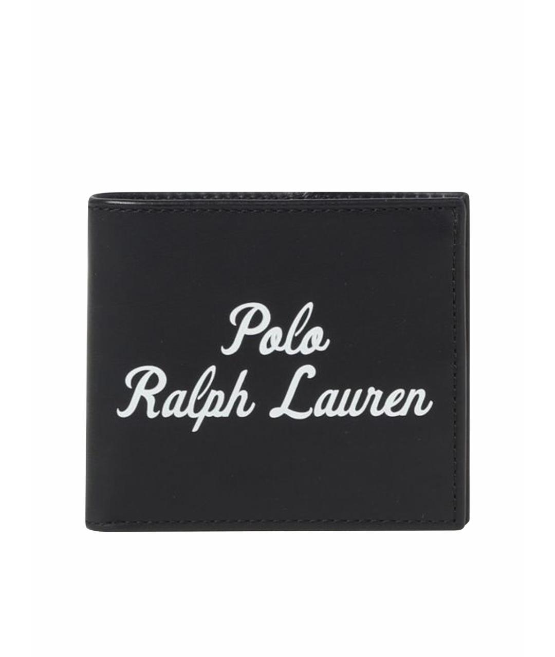 POLO RALPH LAUREN Черный кожаный кошелек, фото 1