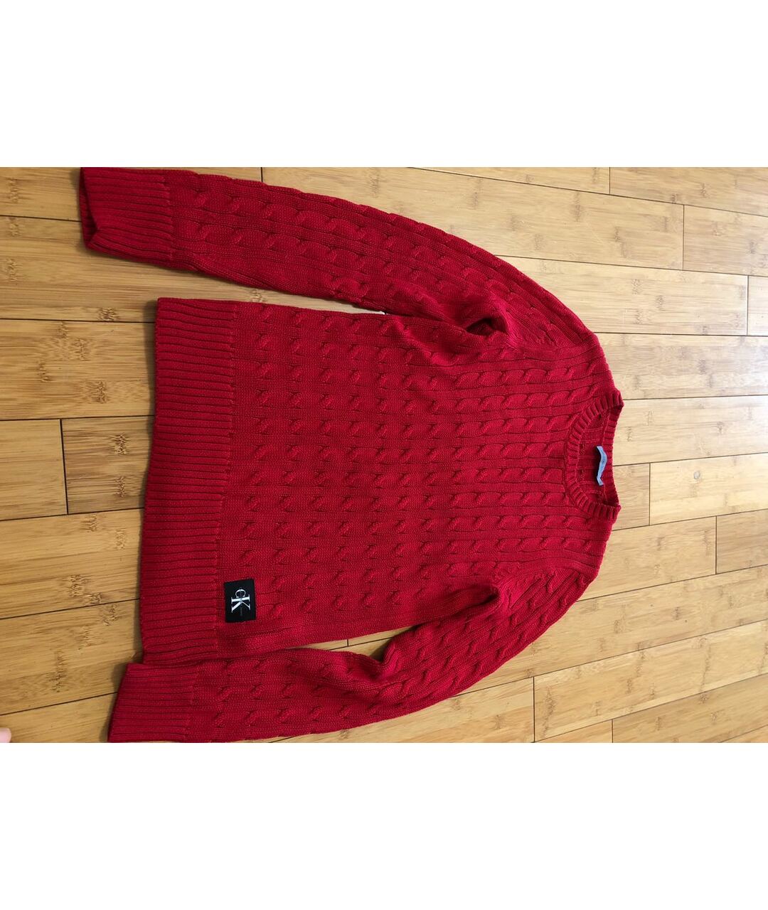 CALVIN KLEIN JEANS Красный хлопковый джемпер / свитер, фото 7