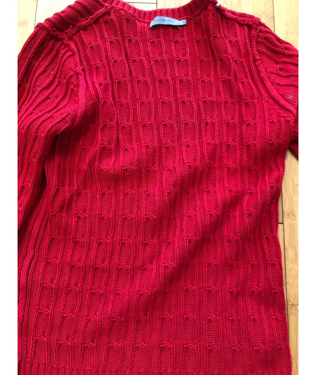 CALVIN KLEIN JEANS Красный хлопковый джемпер / свитер, фото 3