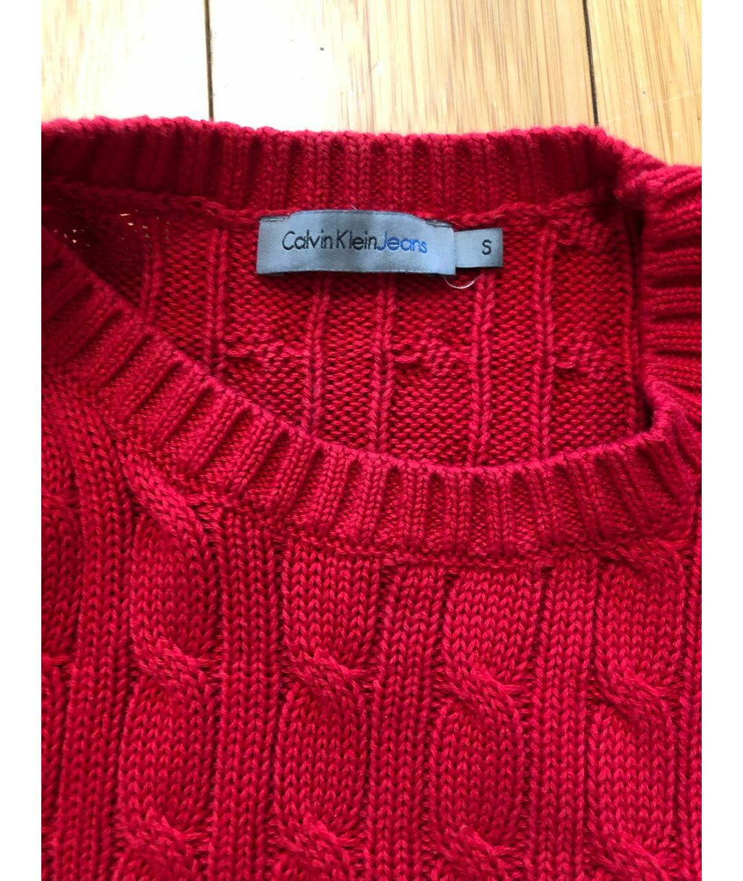 CALVIN KLEIN JEANS Красный хлопковый джемпер / свитер, фото 5