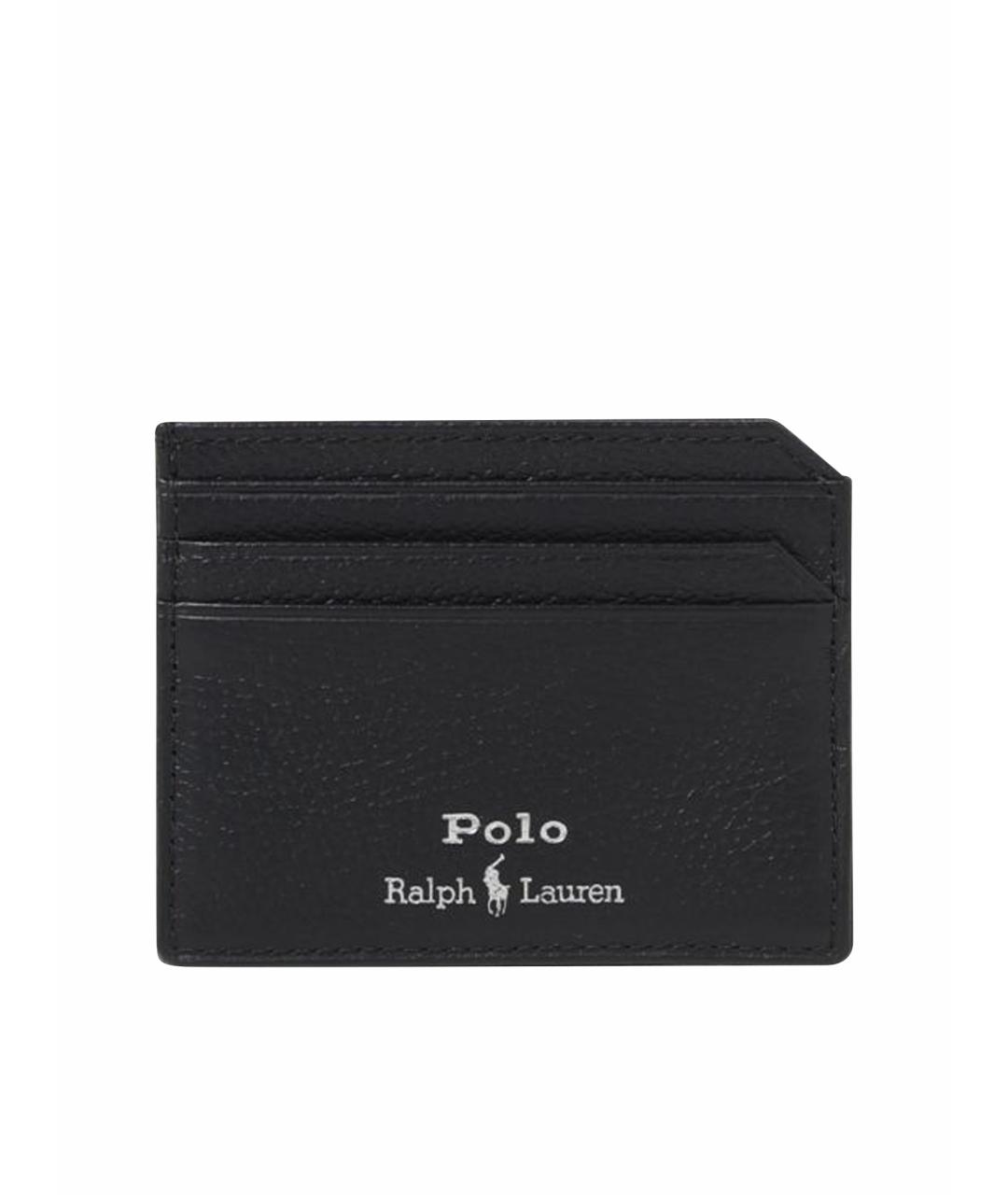 POLO RALPH LAUREN Черный кожаный кардхолдер, фото 1