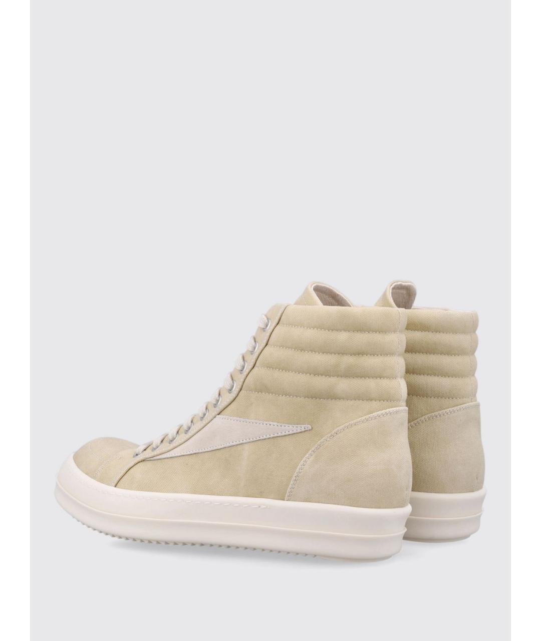 RICK OWENS DRKSHDW Бежевые высокие кроссовки / кеды, фото 3