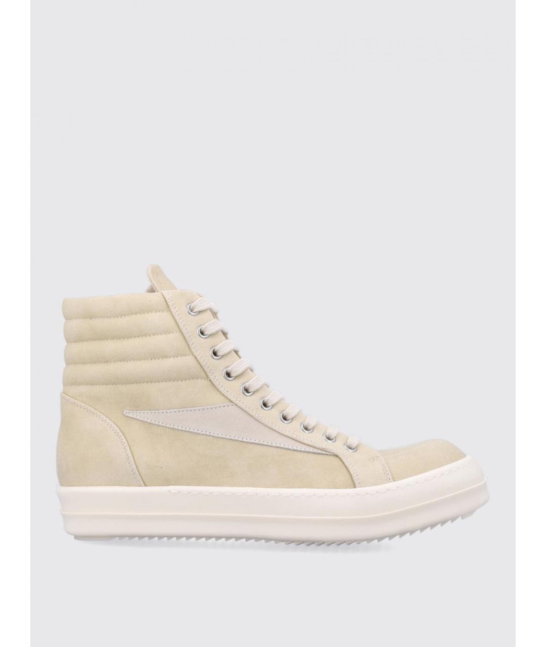 RICK OWENS DRKSHDW Бежевые высокие кроссовки / кеды, фото 4