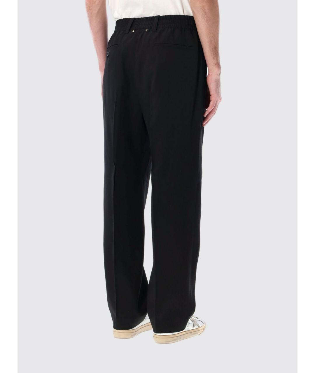 GOLDEN GOOSE DELUXE BRAND Черные шерстяные повседневные брюки, фото 3