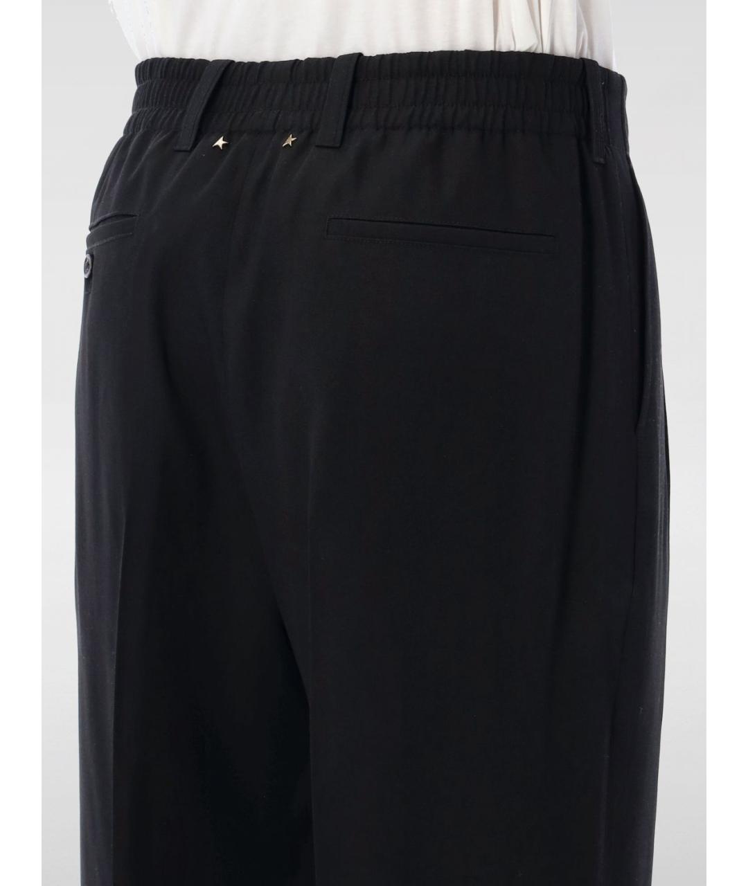 GOLDEN GOOSE DELUXE BRAND Черные шерстяные повседневные брюки, фото 4