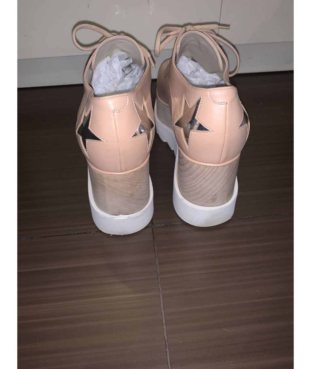 STELLA MCCARTNEY Бежевые кожаные ботинки, фото 4
