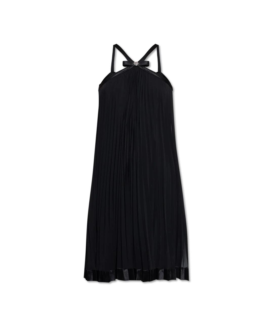 VERSACE Черное синтетическое коктейльное платье, фото 1