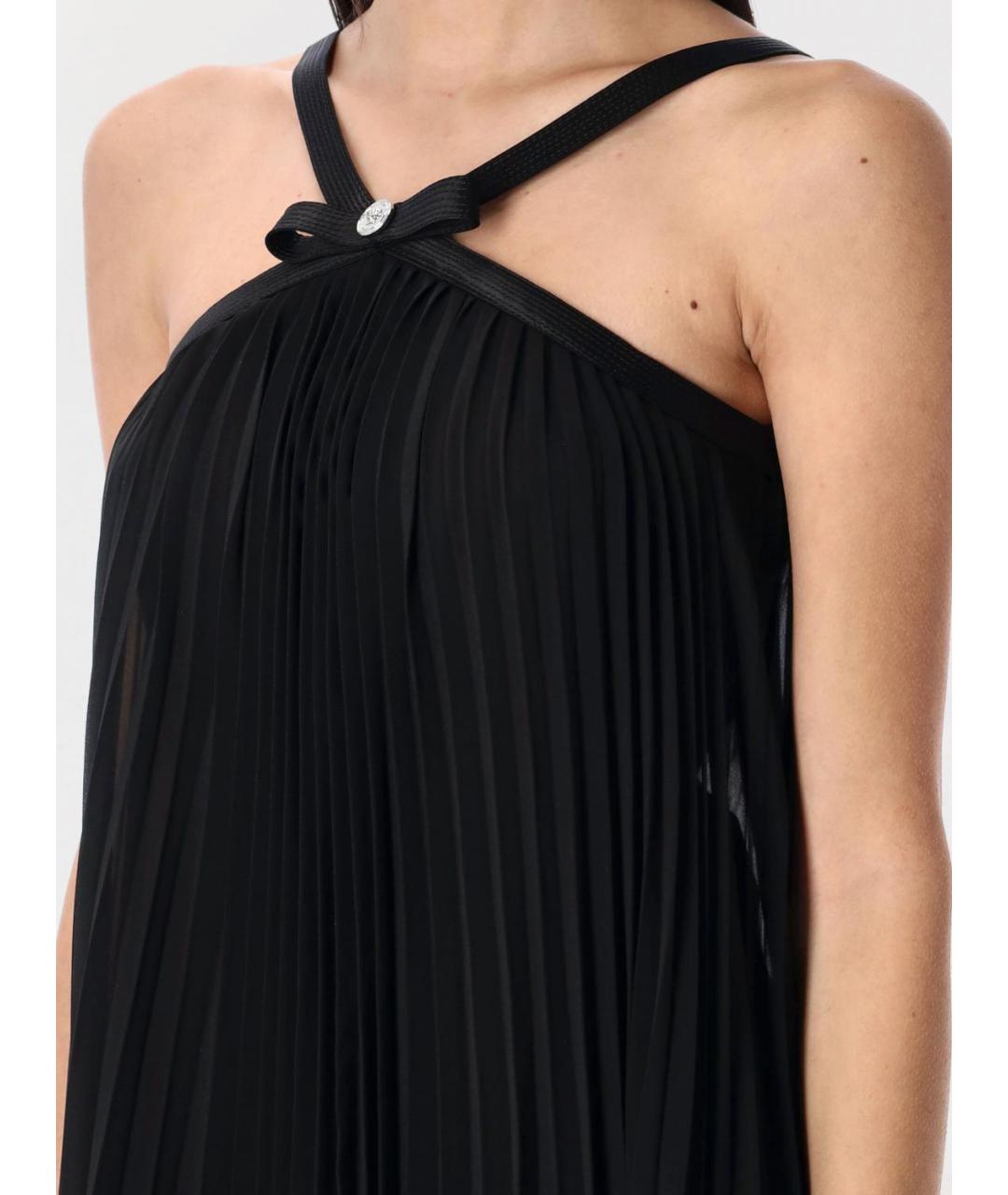 VERSACE Черное синтетическое коктейльное платье, фото 4