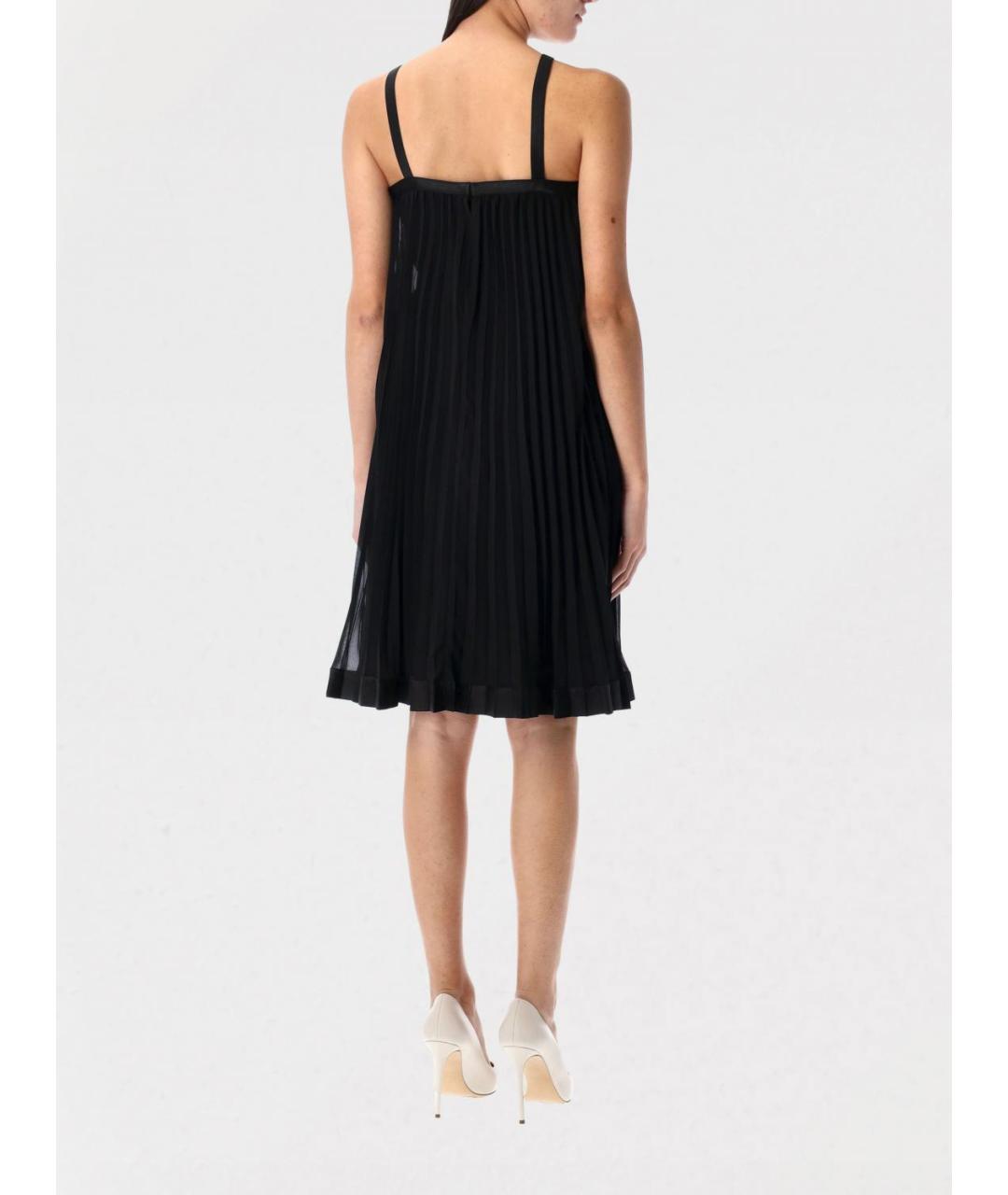 VERSACE Черное синтетическое коктейльное платье, фото 3