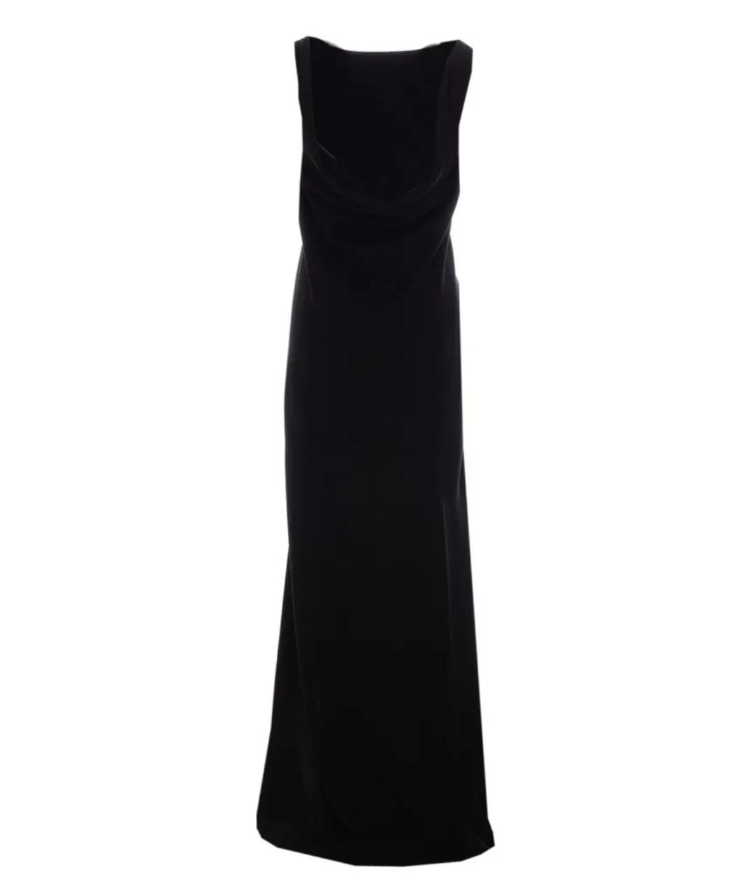MAX MARA Черное ацетатное платье, фото 1