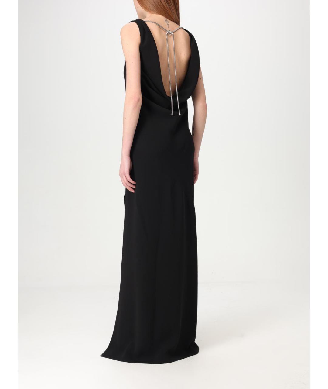 MAX MARA Черное ацетатное платье, фото 3