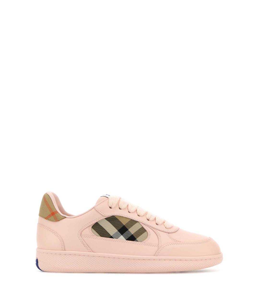 BURBERRY Розовые кожаные кроссовки, фото 1