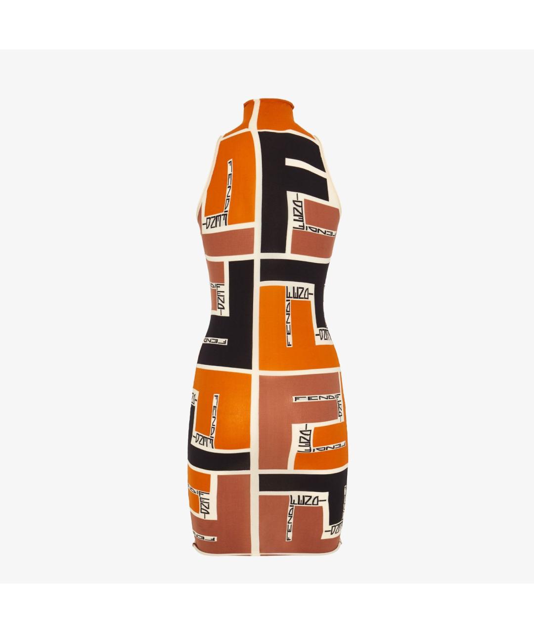 FENDI Мульти вискозное повседневное платье, фото 2